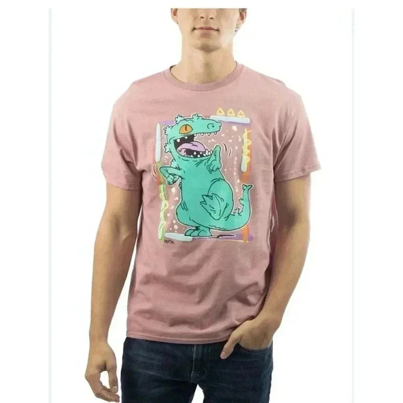 Nickelodeon Rugrats Mens Reptar Graphic Tee Shirt Size XL - Picture 1 of 7